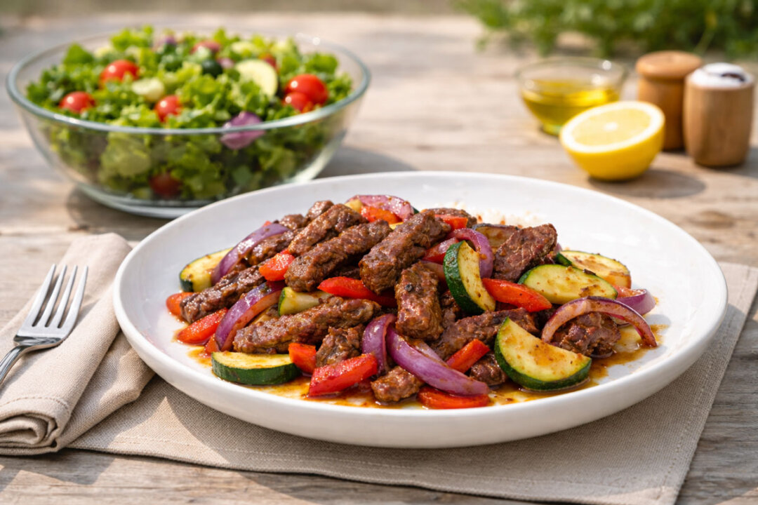 asiento salteado con verduras