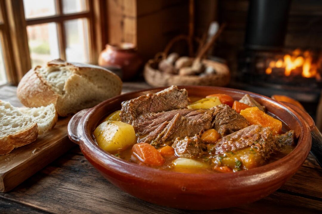 Guiso de plateada con papas y verduras