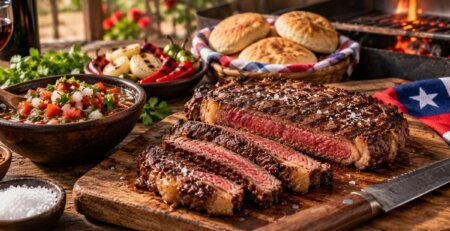 Lomo vetado a la parrilla con pebre chileno